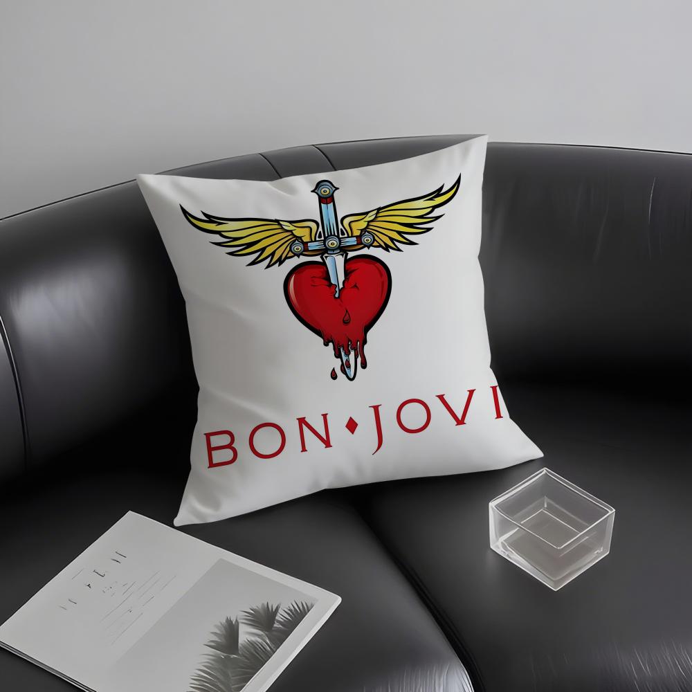 B-Bon Jovis Band Cushion Cover Pillowcase Ultra Soft Skin Friendly Fabric Cloud Like Comfort & Concealed Zipper