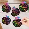 Shaped Colorful Diy Scratch Card Set Hanging School Decoration Props