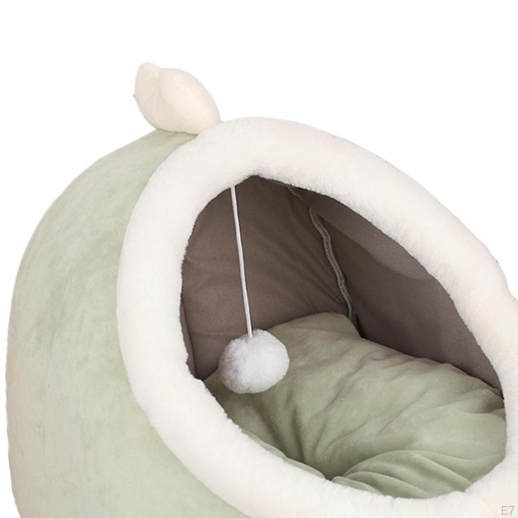 Bett für - Kätzchenbett//Überdachte Katzenhöhlen mit abnehmbarem gepolstertem Kissen, Indoor- und Hundebetten