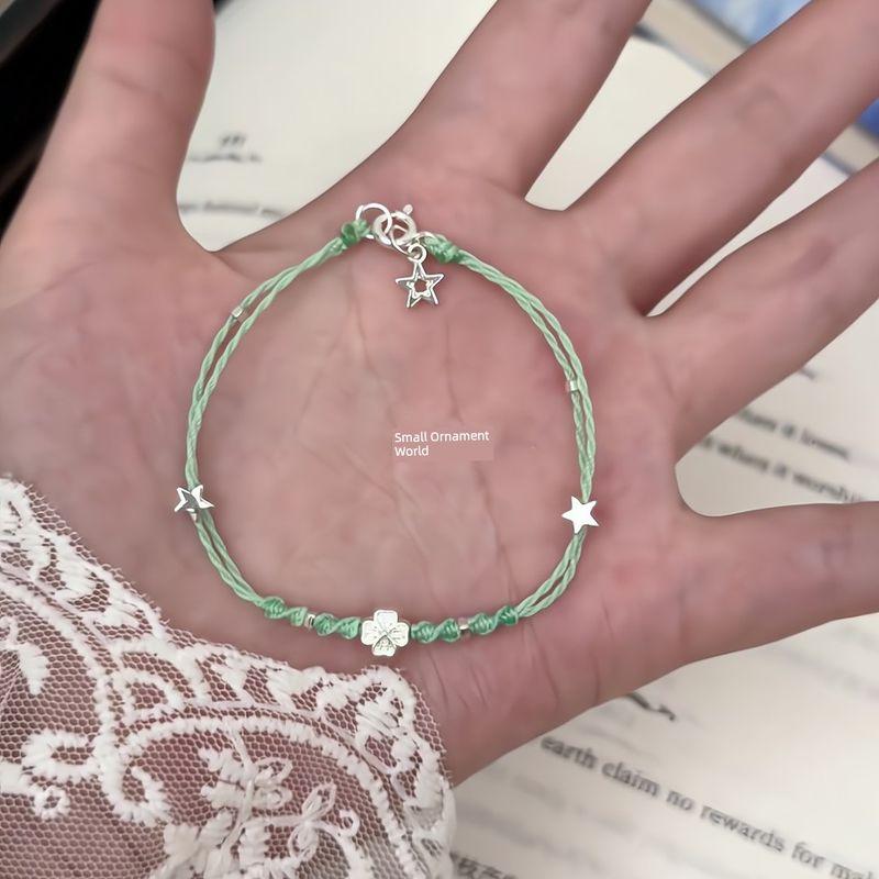 

Ремешок для переноски «Клевер на удачу» XINGX Плетеный Пружинный Ручной работы DIY Материал Пакет Подарок для подруг Подарок для девушки Браслет 1 part four-leaf clover hand rope material bag