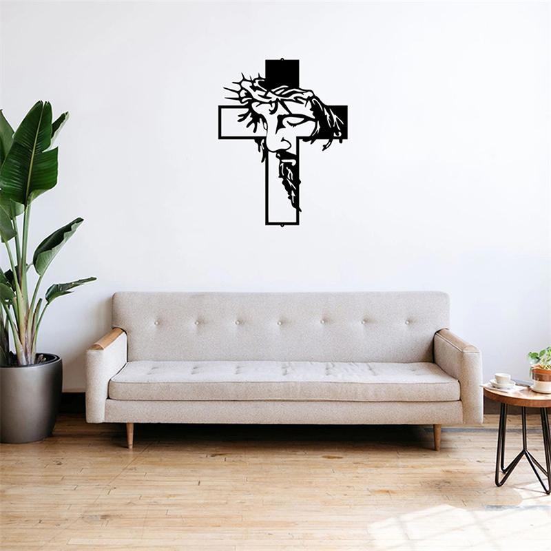 Cross Acrylic Sign, Jesus Wall Art Decor, Modern Wall Decoration, Silhouette Art, Suitable For Home Office Living Room Bedroom