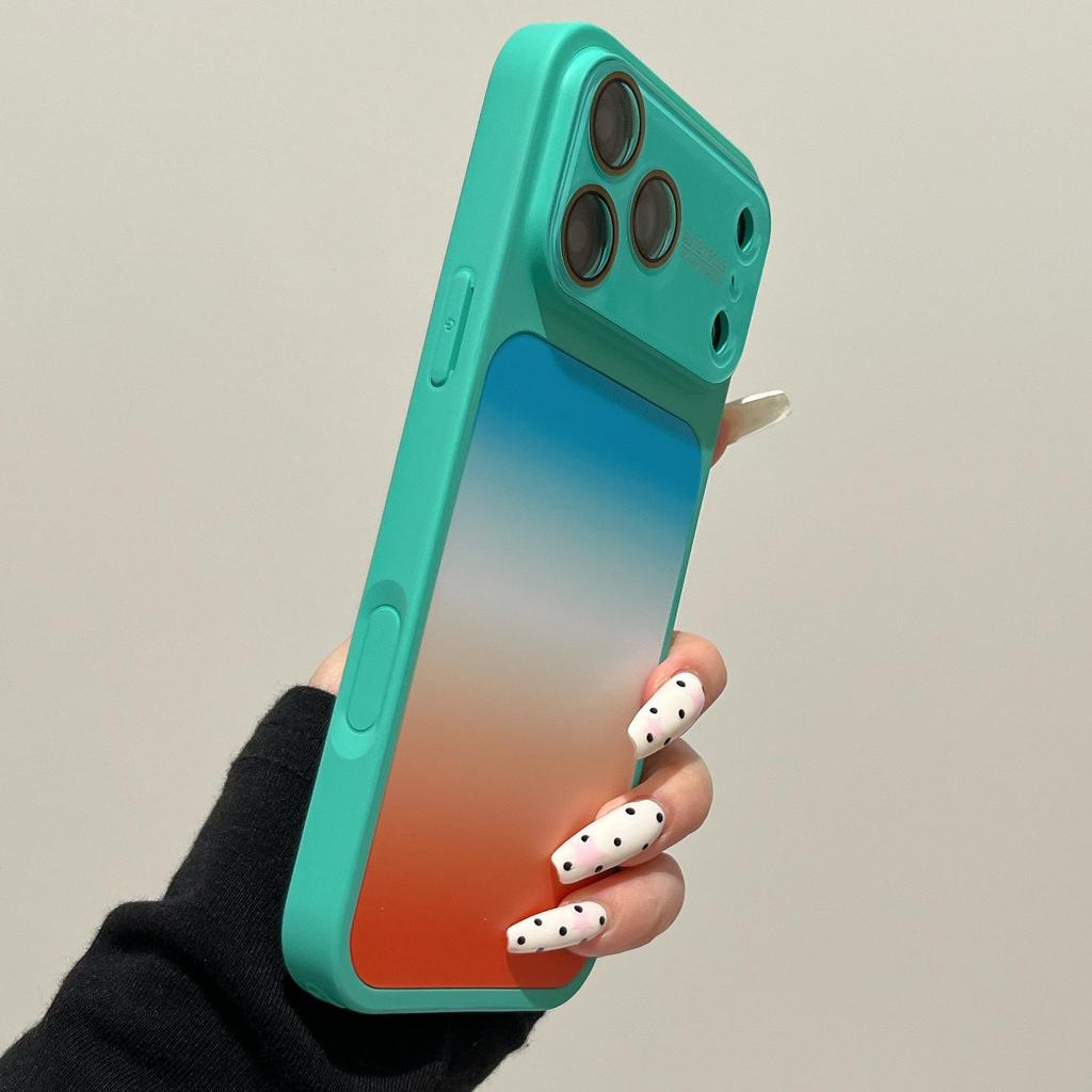 Gradient Color Block Case for iPhone 17 Pro Max, 16 Pro, 14/15 - Full Coverage, Instant Change