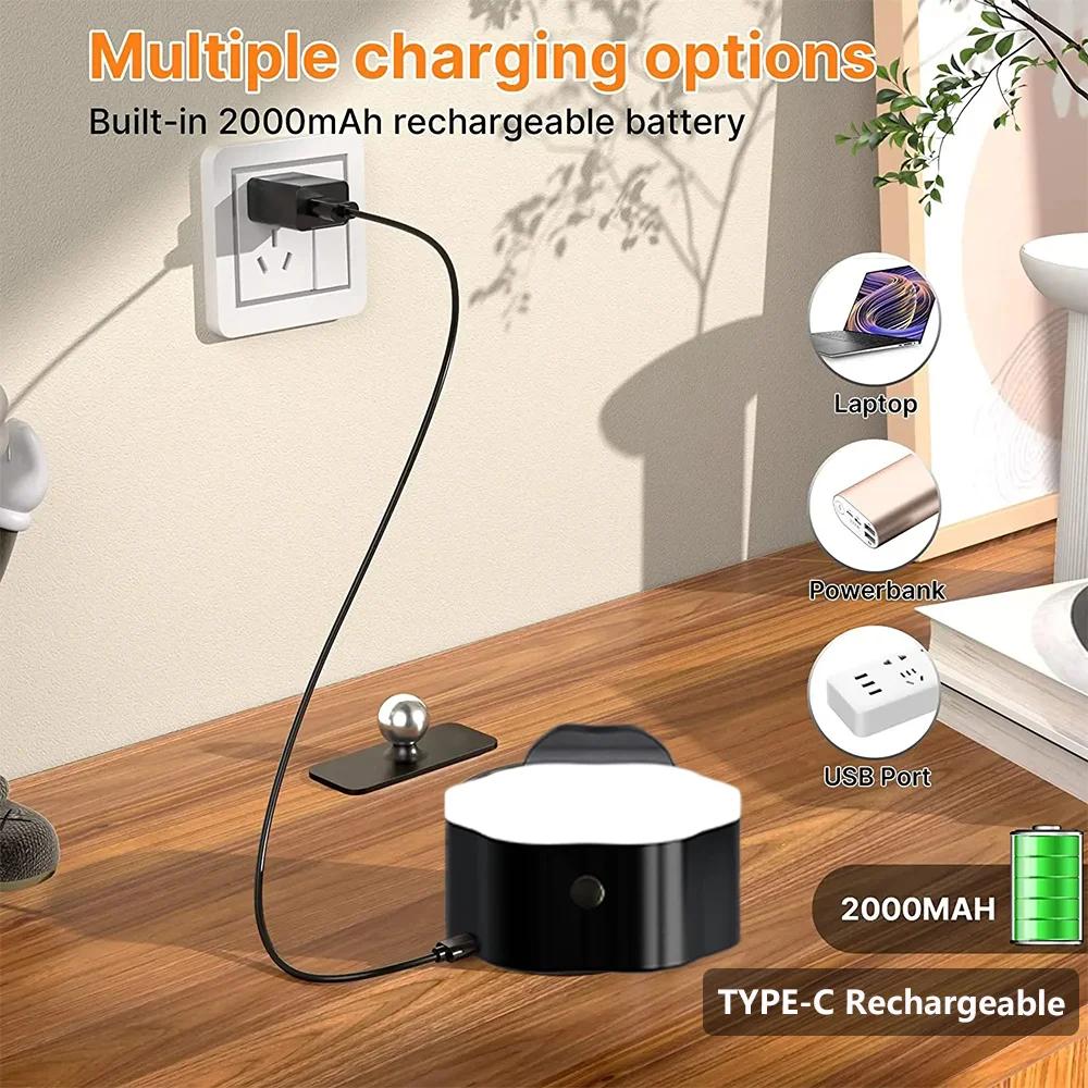 LED Wall Lamp Night Light Touch Sensing Switch 3color in 1 Lamp USB Rechargeable LED for Kitchen Bedroom Wireless Remote Control