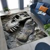 Ancient Creatures Dinosaur Ammonite Fossil Art Rug for Bedroom Living Room Sofa Home Doormat Decor,Large Kids Non-slip Floor Mat