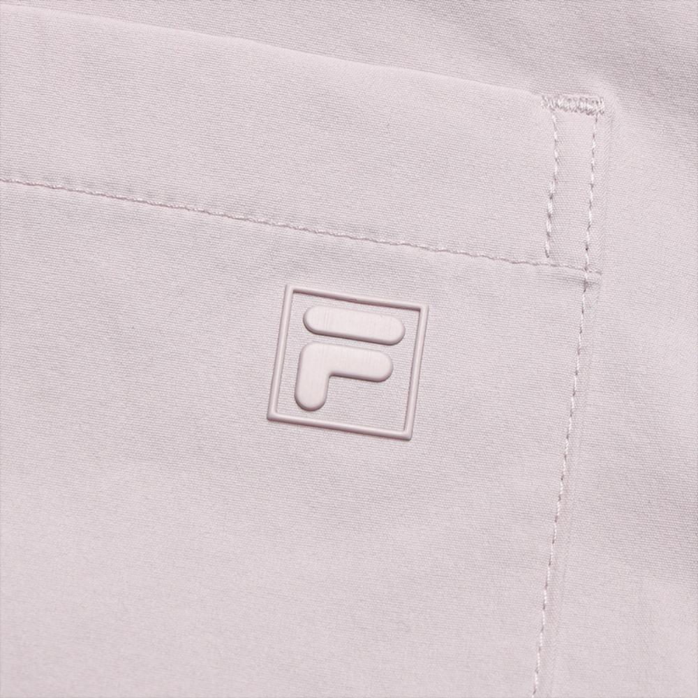 Fila White Fashion Simple Trendy Casual Versatile Comfortable Loose Woven Short Sleeve Dress Women dresses Lotus-Gray-Pink F11W623314FPK