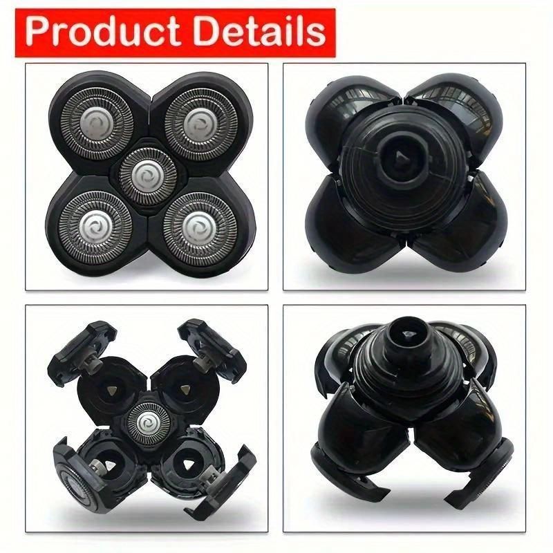 1PC Head Shaver Replacement Heads, 5 Head Bladess Electric  Replacement Head for Men