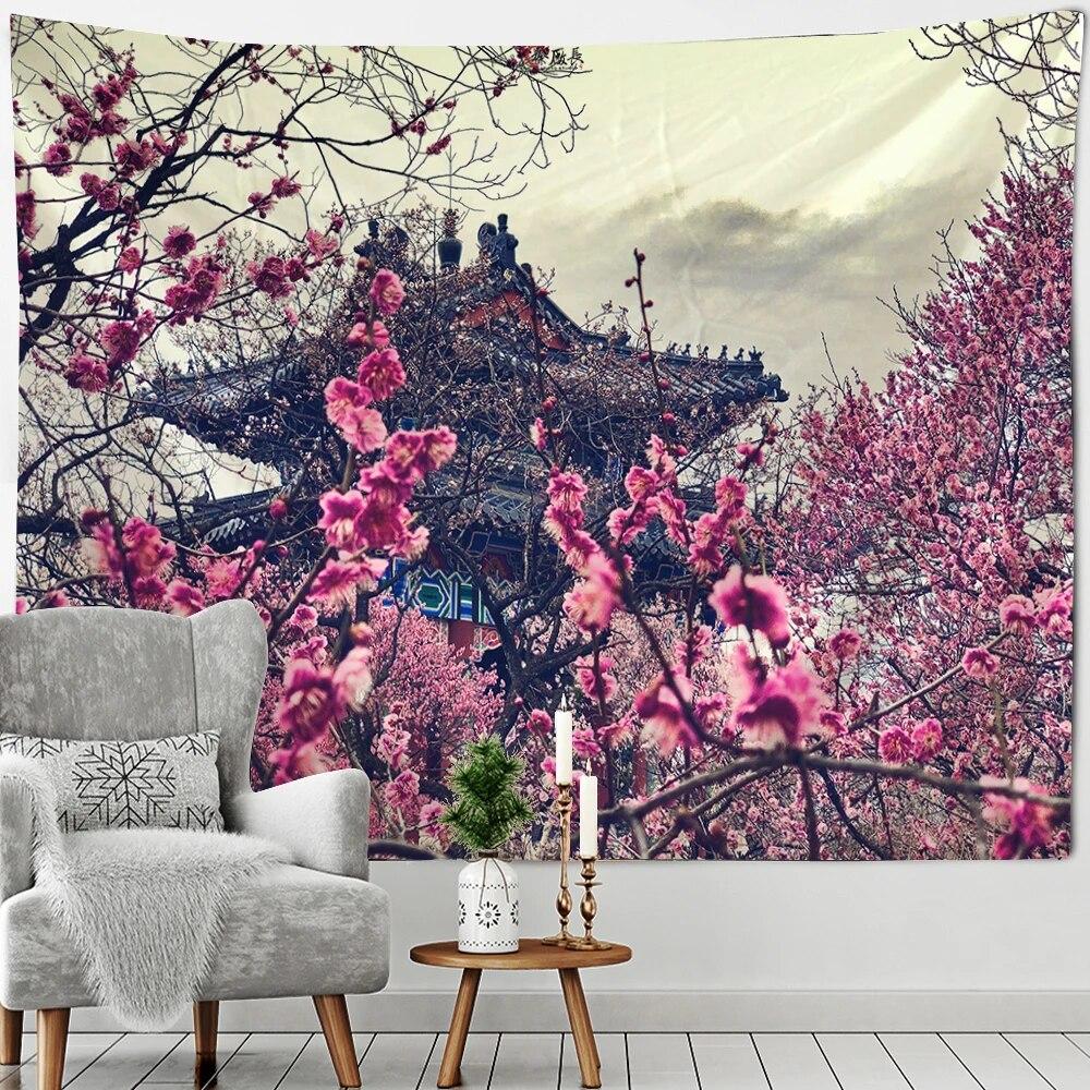 

Красивая гора Фудзи Сакура пагода пейзаж настенный гобелен декоративного искусства подходит для гостиной комнаты домашний декор 230x150cm