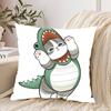 Hand Drawn Cute Cat Pillow Case Pattern Printed Pillowcase For Living Room Sofa Cushion Cover  Bedroom Decor