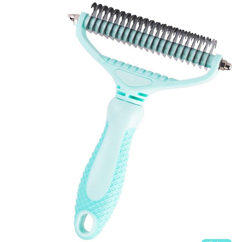 Dog Comb Knife Dog Brush Pet Hair Remover Stainless Steel Combs for Dogs Hair Knot Cleaning Pet Grooming Brush Dogs Knife Comb