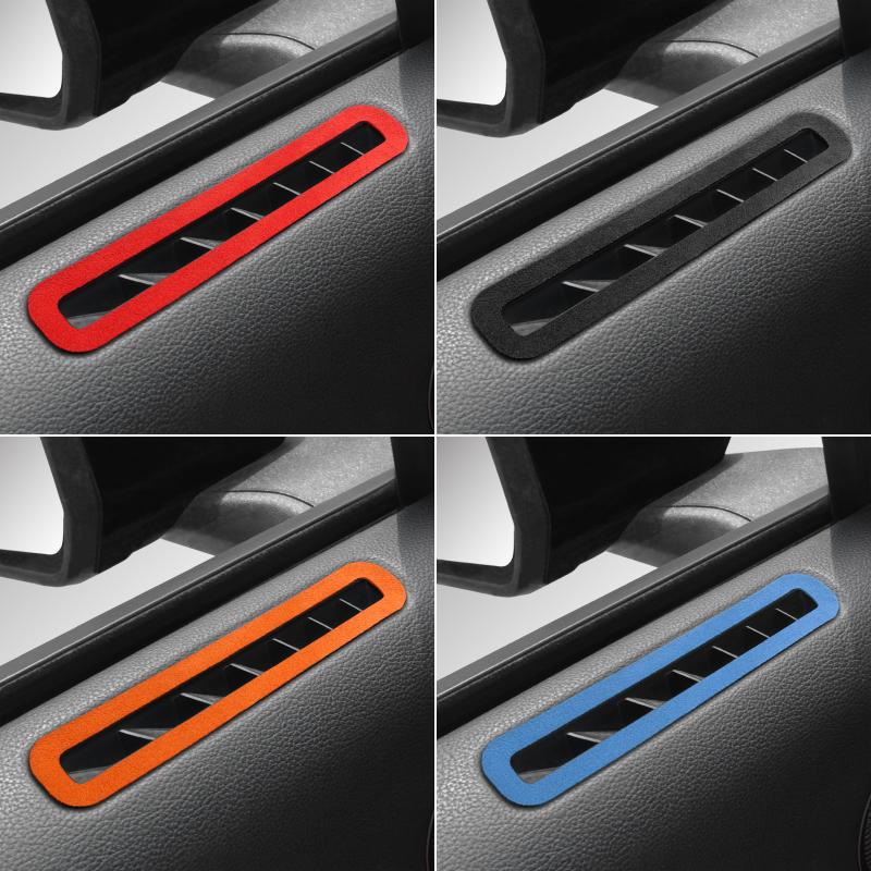 For Ford Mustang GT 2015-2025 Made of Alcantara Car Interior Door Side Air Vent Outlet Panel Trim Stickers Tuning Accessories