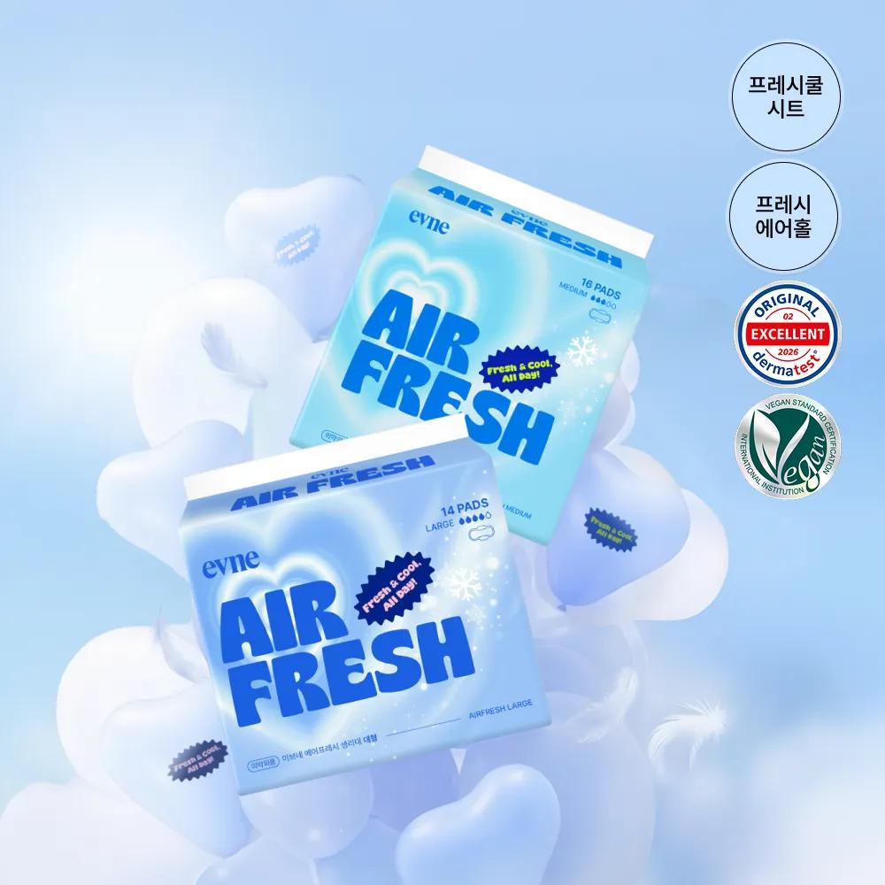 evne Airfresh Sanitary Pads (M/L) Medium 16P