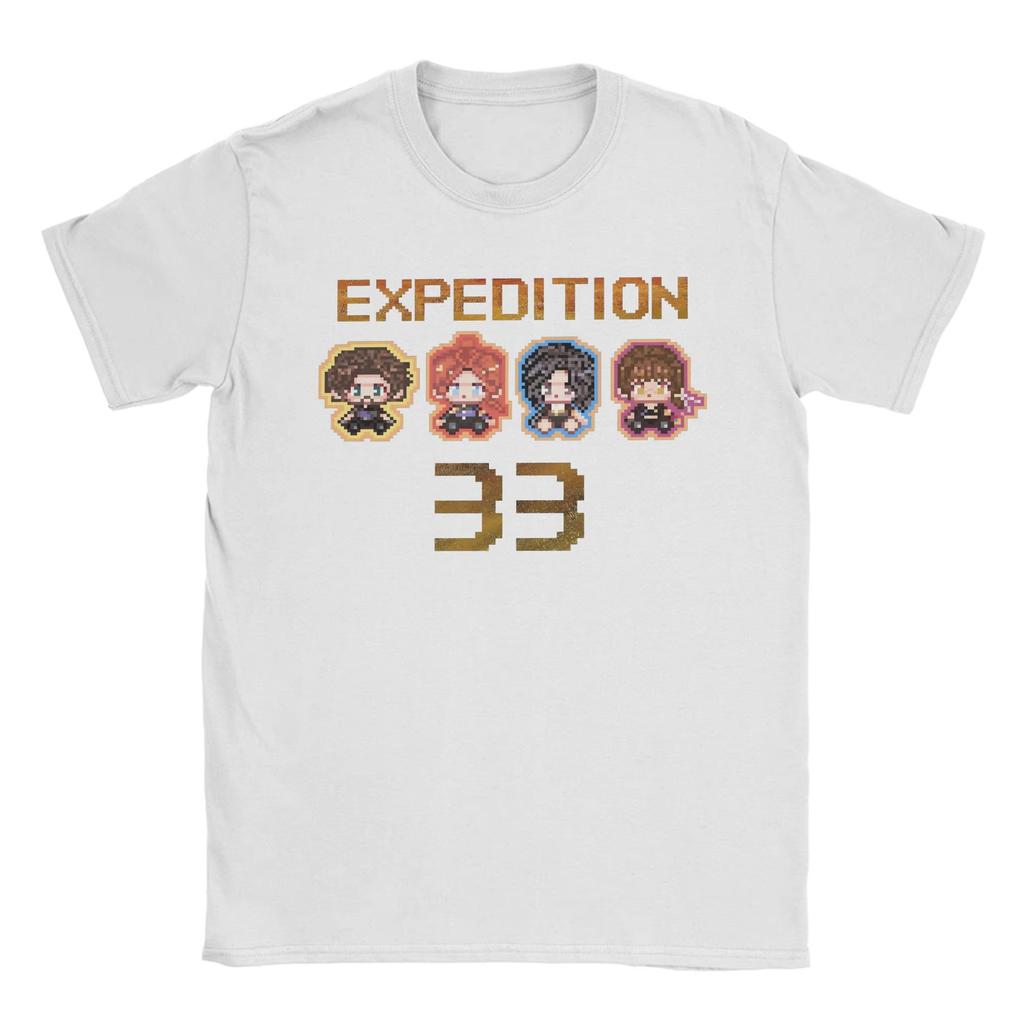 Herr Sommar Clair Obscur Expedition 33 Esquie Speltryck T-shirt Y2K Grossist Kortärmad Kläder Bomull Streetwear T-shirt