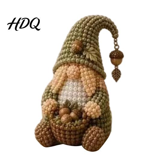 Bead Crafting Set Gnome Craft Kit Tiny Beaded DIY Cute Kit Art for Adults Teens Unique Home Decor Handmade Gift Creative Decoration