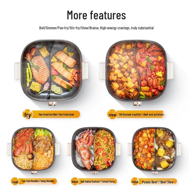 Midea 6L Dual-Flavor Electric Hot Pot CN Plug (adapter Included)