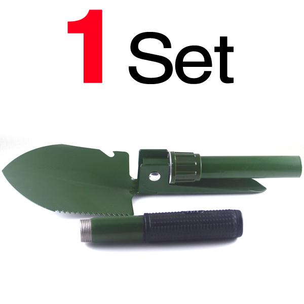 MNFT New Portable Folding Fishing Spade Outdoor Survival Camping Hiking Multifunctional Shovel Survival Kit forklift Green Color