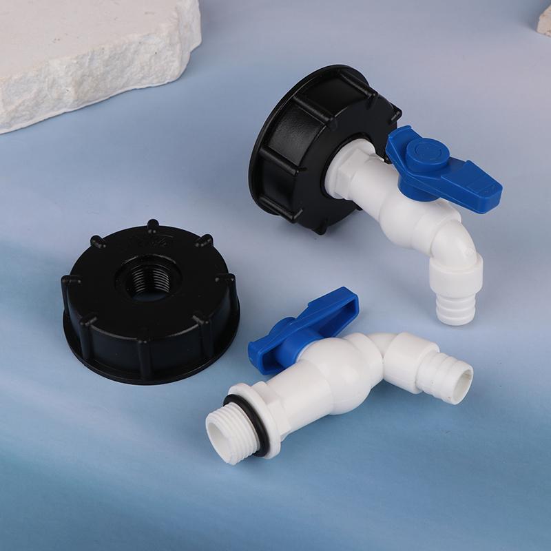 IBC Tankadapter 1/2 3/4 Zoll Kunststoffhahn Ersatzventil 60 mm Grobgewinde Import Gartenwasseranschlüsse Ablaufadapter