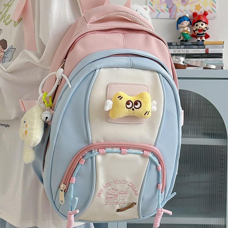 Summer New Fresh and Cute Middle School Student Outdoor Braided Cartoon High-Value Student Backpack