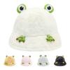 Winter New Little Frog Bucket Hat Female Parent-child Imitation Rabbit Fur Basin Hat Cartoon Cute Lamb Wool Warm Bucket Hat