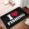 Fishinger Carp Fish Fisherman Front Door Floor Entrance Mats Outdoor  Bath Kitchen Doormat Garden Carpet Rug