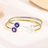 Pearls with Evil Eyes Cuff Bangle Bracelet  for Little Boy Girl Birthday Gift Protection Zircon VIP