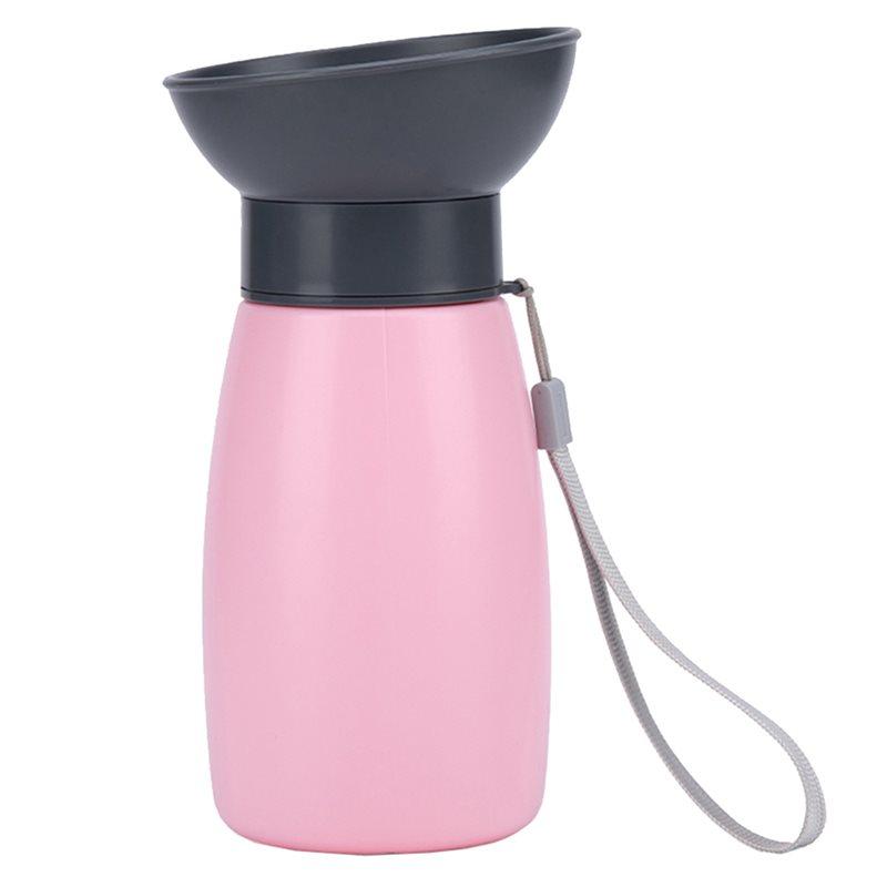 

2025 Trend Pet Dog Water Bottle Hiking Drinking Bowl For All Dog Breeds Leakproof Portable Puppy розовый