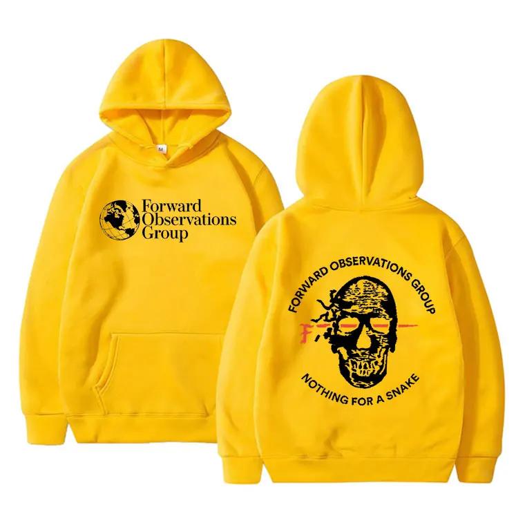 Autumn/Winter Hoodies Forward Observations Group Nothing for A Snake FOG Printed Men's and Women's Skull Retro Hoodies Warm Top