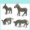 Realistic Pvc Donkey Model For Kids Learning And Collectible Animal Display