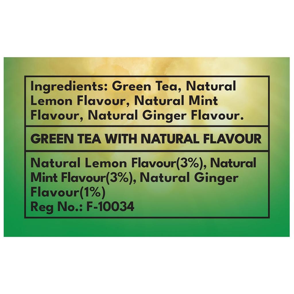 Celest Green Tea Ginger Mint Lemon | 100 Tea Bags X Pack of 3 | Refreshing Weight Management Beverage