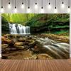 Lush Green Waterfall Forest Scenery Photo Backdrop Natural Landscape Photography Background for Portrait Shooting Home Decor4