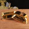Food Container with Lid Dustproof Stainless Steel Butter Dish Box Serving Tray Hotel Supplies