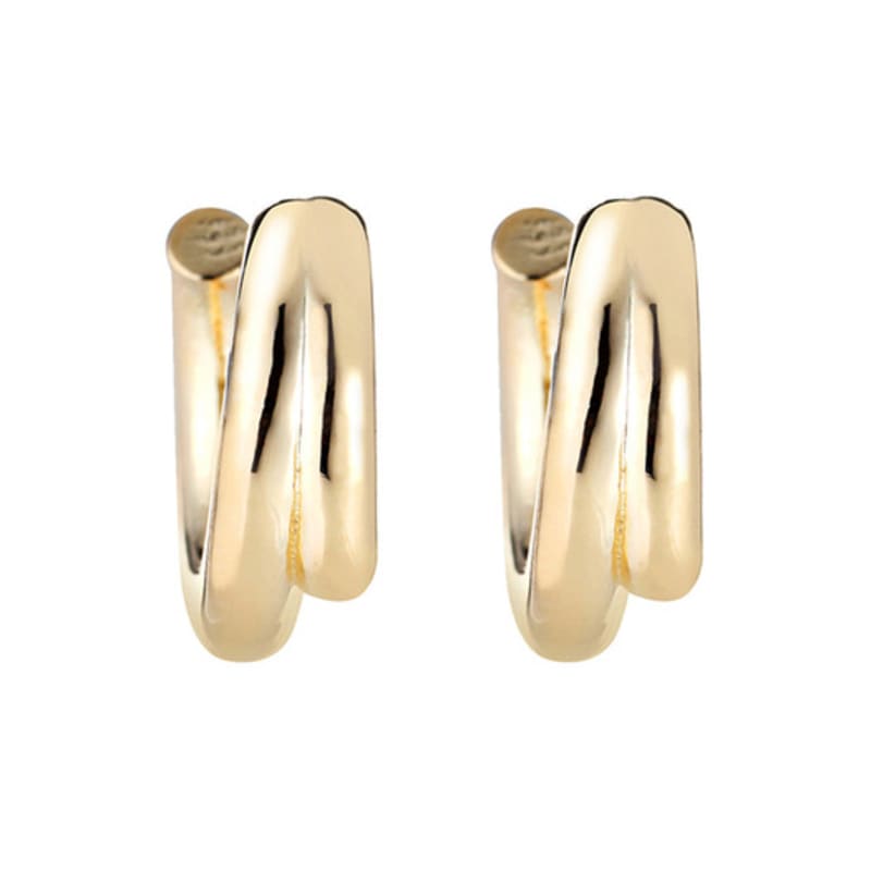 Invisible Collage COVERY HOOP EARRING_GOLD