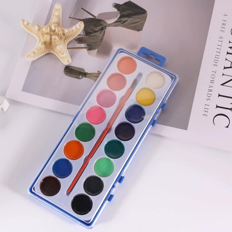 1 SET Kinder-Kunstpigmente 12 Farben 16 Farben Liebe Großzügige Box Halbtrockenes Pigmentpulver Malset Aquarell