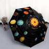 1 st Automatiskt Fällbart Paraply - Planet Sol Mönster, Bärbar & Hopfällbar Design med 8 Revben, Julklappar Födelsedagspresenter