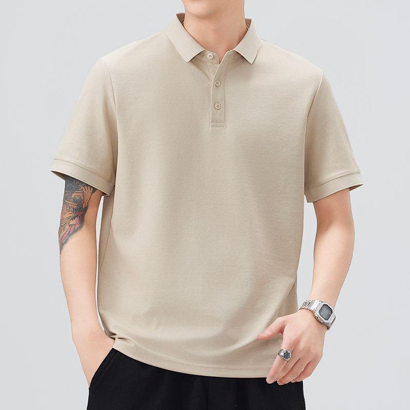 Men's New Summer Loose Short-sleeved POLO Shirt Lapel Short T