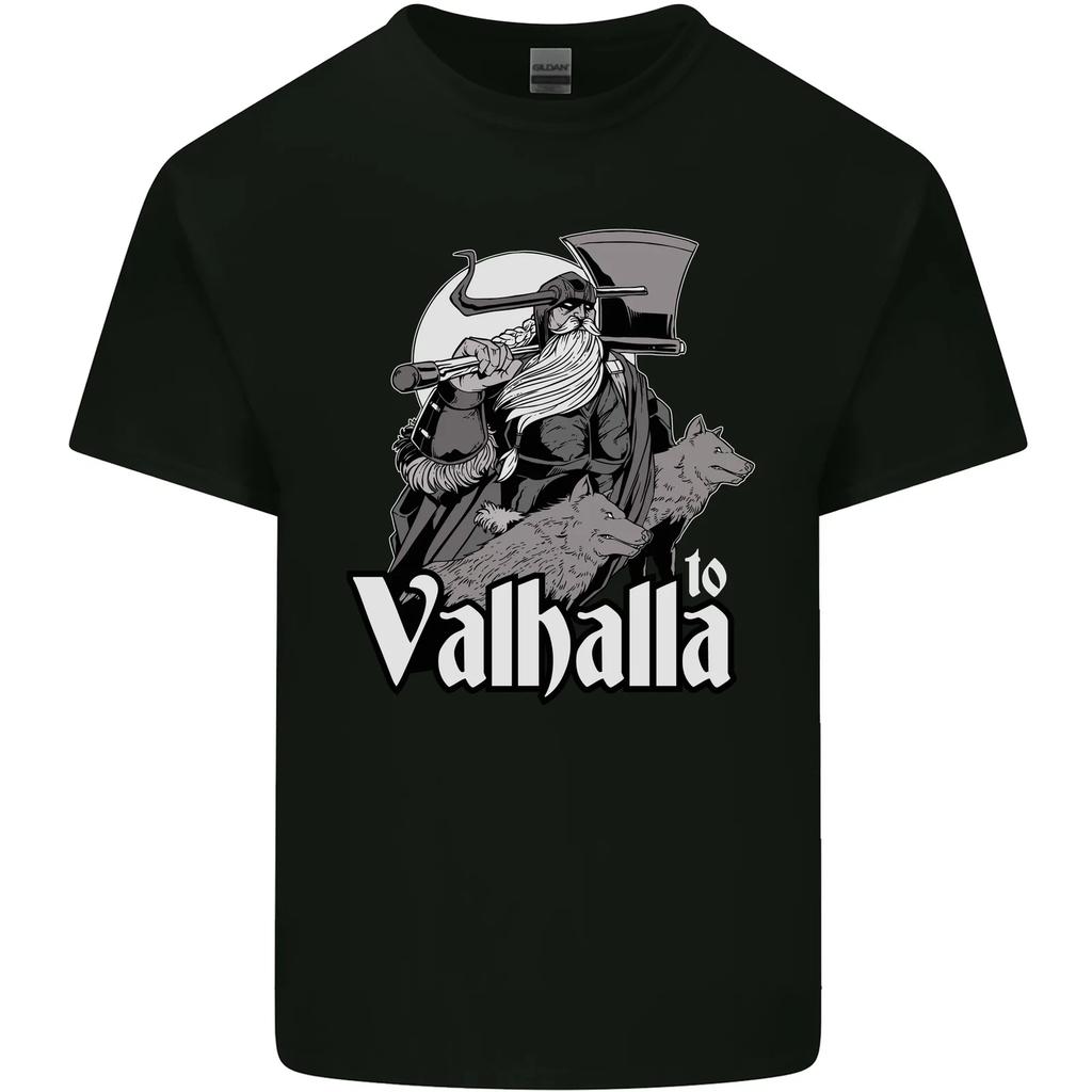 To Valhalla Viking Warrior Odin Kids T-Shirt Childrens