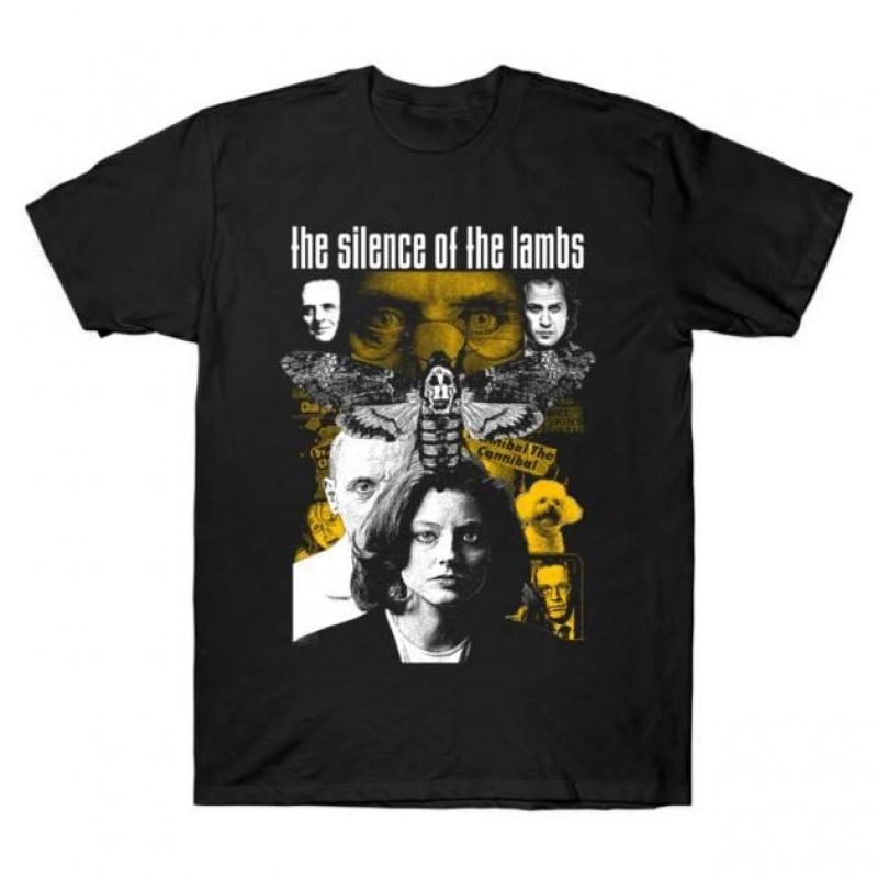 0426 Silence of the Lambs 1991 Horror Movie Hannibal Gift T Shirt Scary Cannibal Graphic Clothes 100 Cotton All Size Tee S6XL
