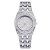 MISSFOX Womens Watch Hip Hop Full Quartz Wristwatch Ins Style Gold/Two-Tone/White 2528 Model
