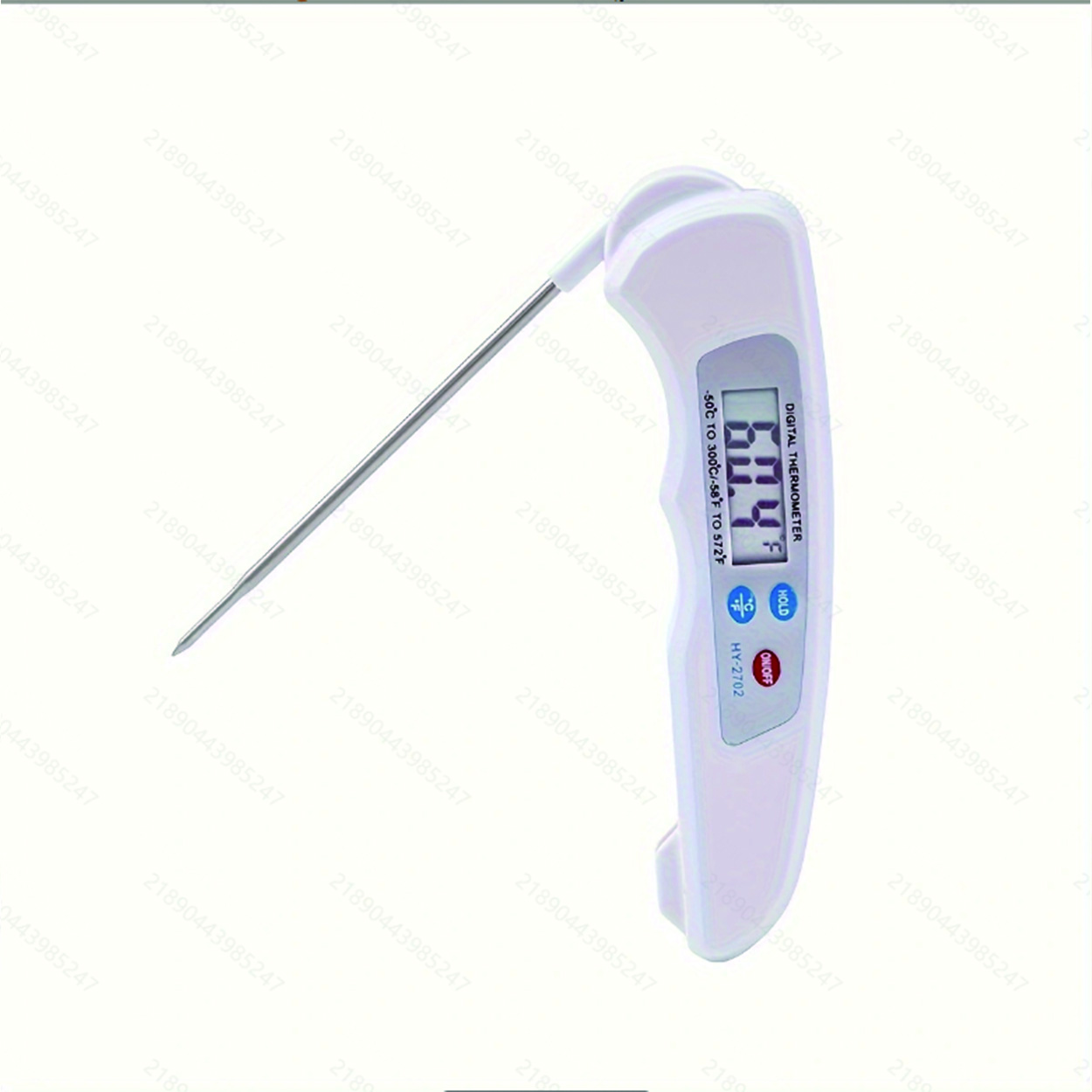 

1pc meat thermometer, barbecue thermometer, food thermometer, kitchen, cooking, baking, liquid and barbecue. белый