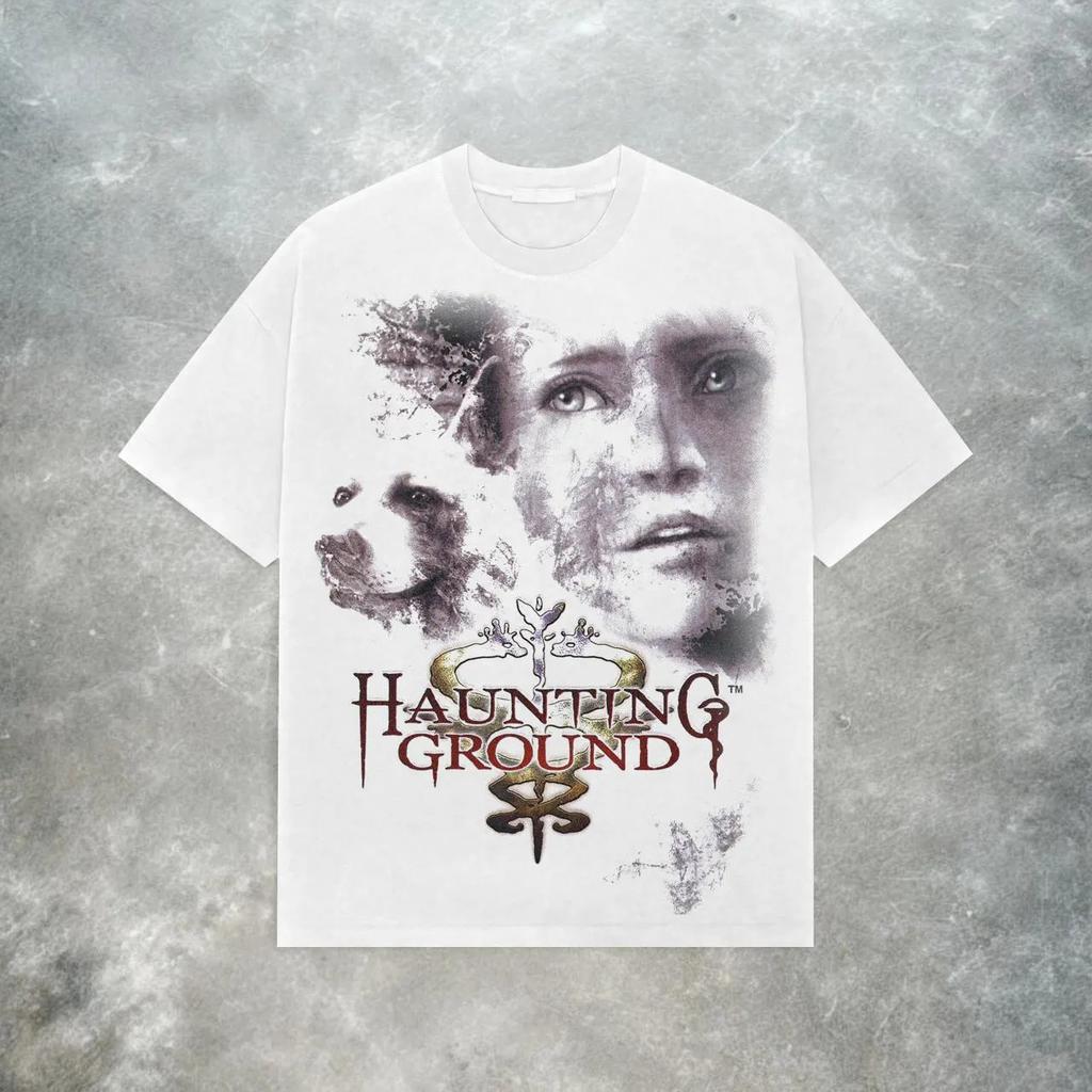 Summer Womens Haunting Grounds Graphic Tshirt Cotton Streetwear Oversized Loose Casual Short Sleeve Suitable For All Seasons