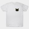 Asian Size Cotton Unisex Tshirt Print T-shirt Black Cat - Pocket Cat T-shirt No-Cut Print Regular Fit