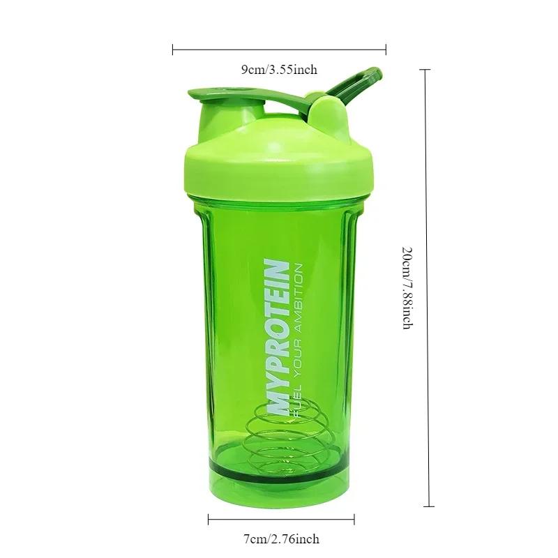 500ML Transparent Graduated Cup Sports Shake Bottles Fitness Portable Water Blender Bottle Milkshake Protein Powder Mixing Cup
