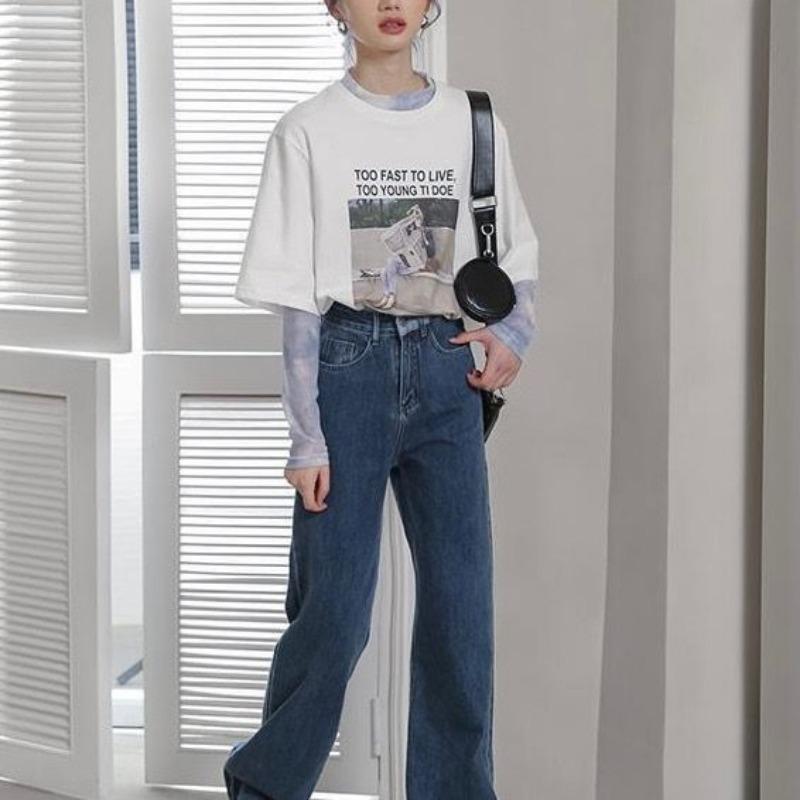 Tie-Dye Mesh Base Layer for Women Summer Ice Silk Thin Long-Sleeve Inner Sun Protection Top T-Shirt – Trendy