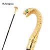 Goldener Luxus Kobra Schlangengriff Mode Gehstock für Party Dekoration Gehstock Eleganter Krummstab Knauf Gehstock 94cm