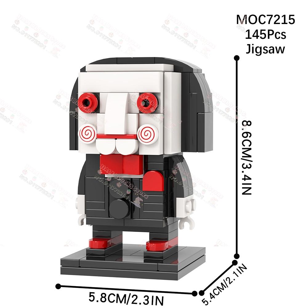 Klocki konstrukcyjne postaci z serii filmowych Kreatywne Horror Freddy Krueger Beetle Juice Gremlins John Wick Alien Modele Zabawki Dla Dzieci
