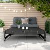 Garden Stool Black 120x80 Cm Solid Pine Wood