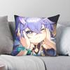 Honkai Star Rail Cute Bailu Square Pillowcase Polyester Linen Velvet Creative Zip Decorative Pillow Case Sofa Seater Wholesale