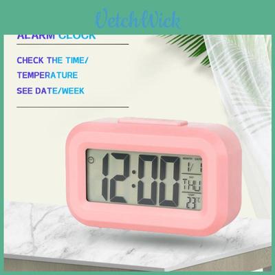 Cartoon Kids Mini Electronic Alarm Clock With Temperature Display Night Light For Childrens Room Decor