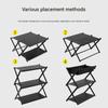 Heavy Type Folding Camp Shelf Portables Storage Solution For Backyards BBQ Hiking Tent Gear Organizers