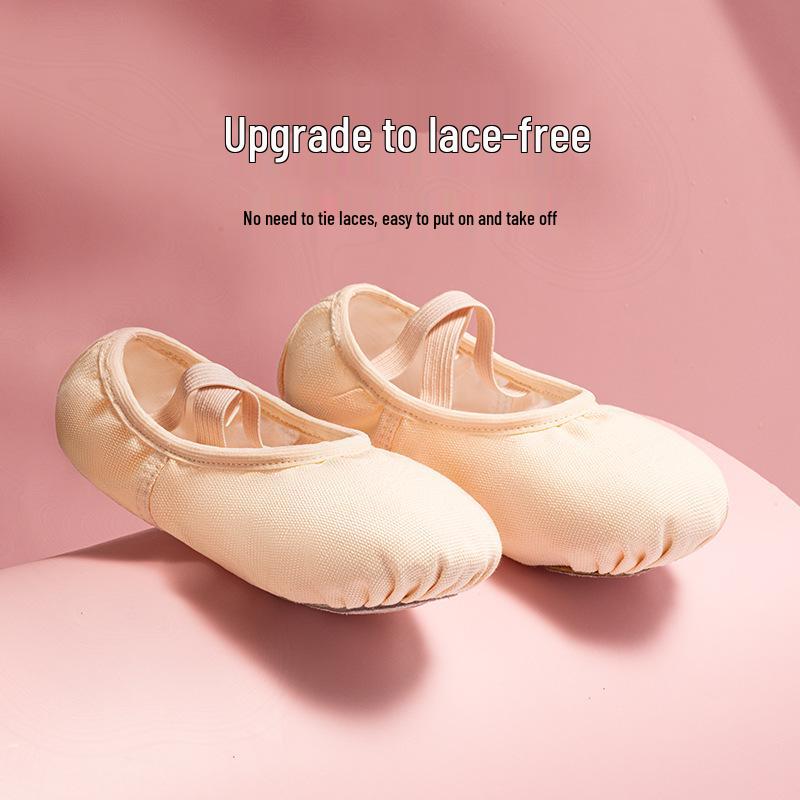 Barnesko i lerret for ballett - Myk såle for dans og yoga