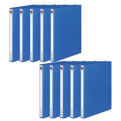 Archivador tubular KOKUYO tipo M, A4, vertical, 20 mm, encuadernación, 2 orificios, capacidad para 200 hojas, color azul, juego de 10 unidades, F-1620BX10